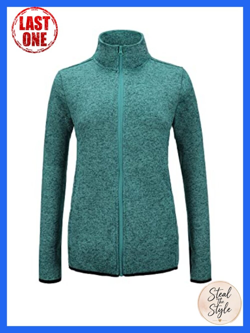 Fleece Zip Up Jacket with Pockets Long Sleeve Full Zip Sweater Jacket